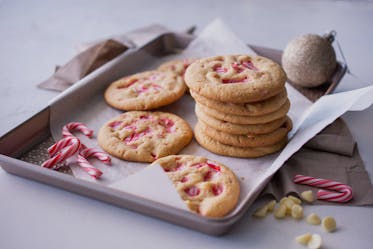 White Choc and Candy Cane Cookies