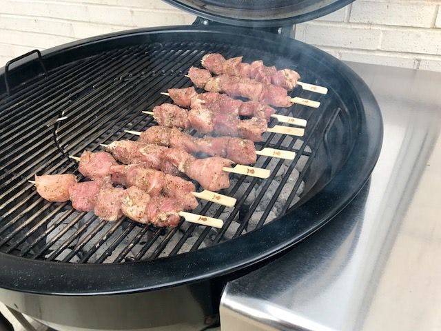 Kabobs on a Summit Charcoal Grill - How To Grill Kabobs