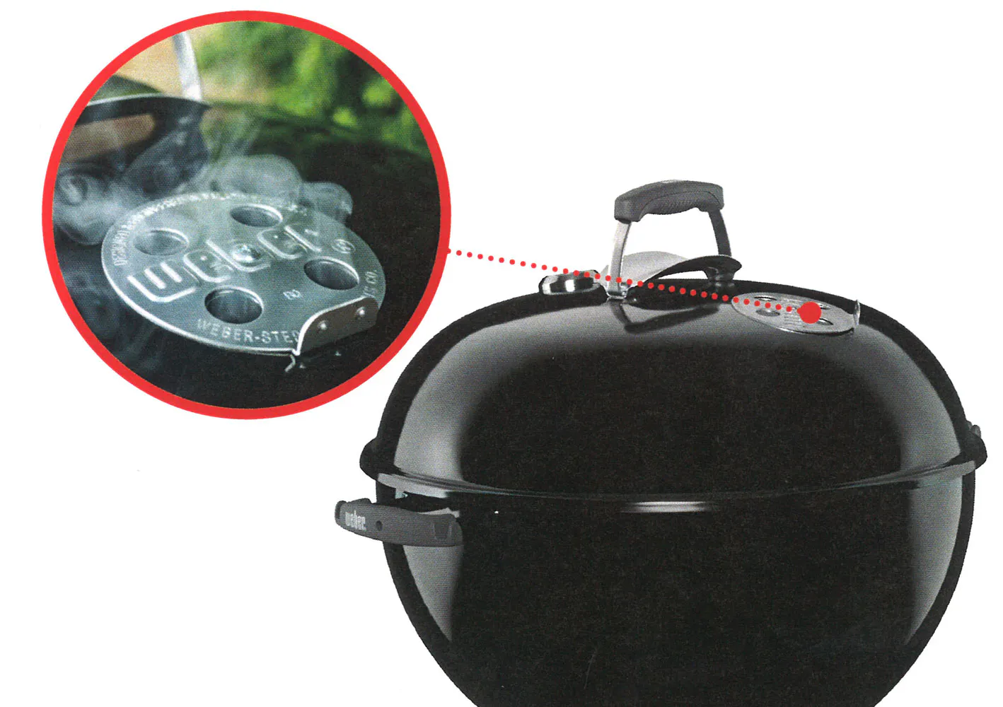 WEBER Kettle – damper систем за контрола на протокот на воздух